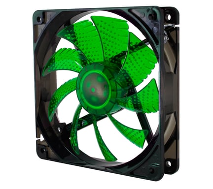 NOX Coolfan 120 LED Boitier PC Ventilateur 12 cm Noir, Vert - Neuf