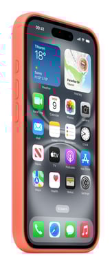 Apple Coque en silicone MagSafe pour iPhone 16 - Tangerine Orange