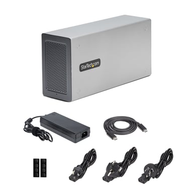 StarTech.com Involucro PCIe Thunderbolt 3, chassis di espansione PCIe TB3 con 2 slot PCI Express per notebook/desktop/pc All-in-One, uscita 8K/4K tramite porte TB3/DP 1.4, involucro esterno x2 slot PCIe