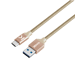 Câble USB 3.2 Gen 2 charge rapide USB-C vers USB-A métallisé tressé Charge/sync (1M), Or