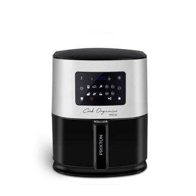 PRIXTON Cook Organics Pro Unique 6 L Autonome 1700 W Friteuse d'air chaud Noir, Argent