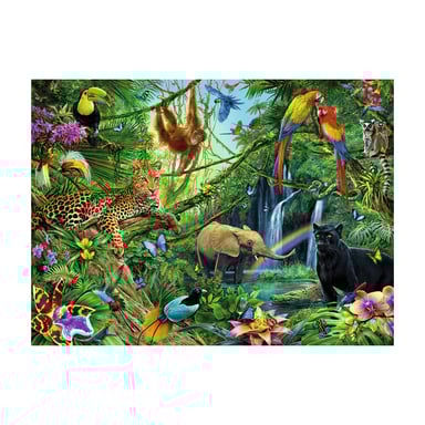 Puzzle XXL de 200 piezas - Animales de la jungla para niños a partir de 8 años
