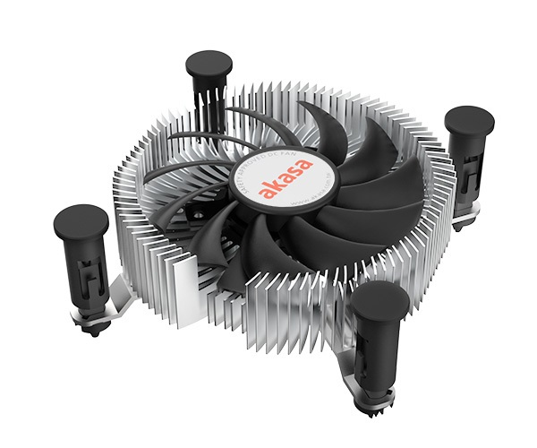 Akasa AK CC6601EP01 système de refroidissement d'ordinateur Processeur Dissipateur thermiqueRadiateur 7 5 cm Aluminium 1 pièce Neuf
