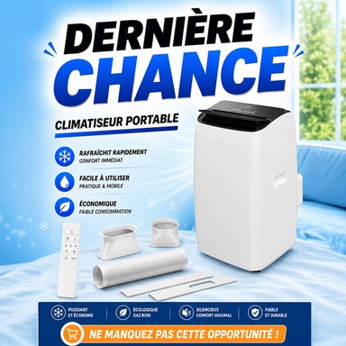 Climatiseur Mobile Réversible 12 000 Btu - 3500w