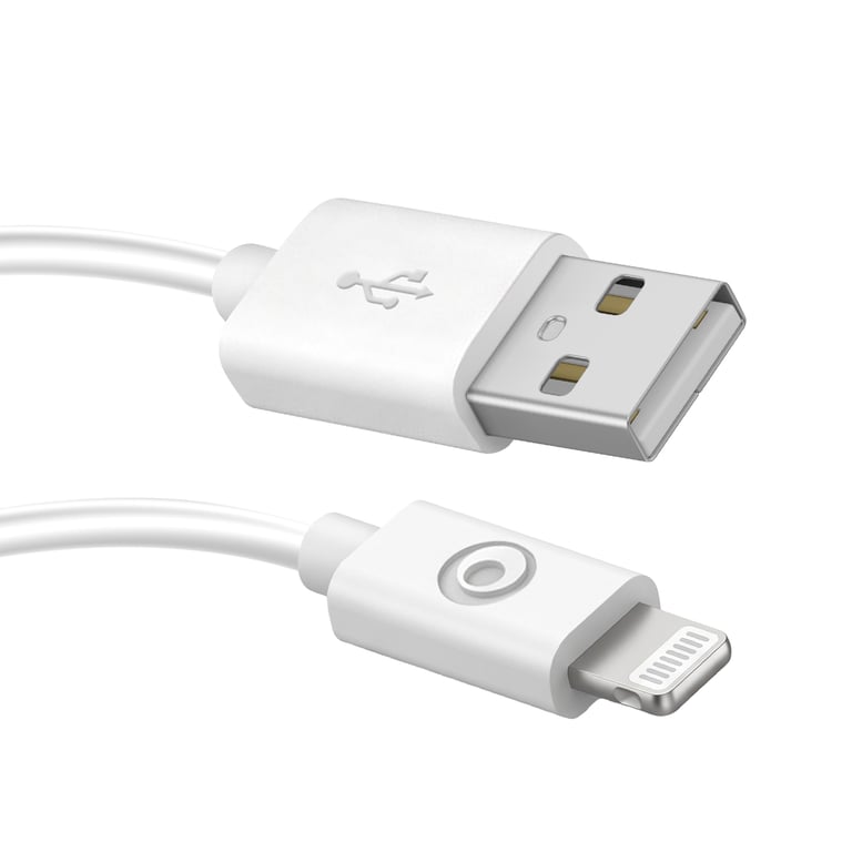 Kit Chargeur USB A 2. + Câble USB A / Lightning 1.2m Bigben - vue 3