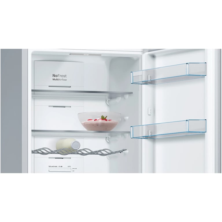 Bosch KGN36VIDB réfrigérateur congélateur Pose libre 326 Acier inoxydable - vue 4