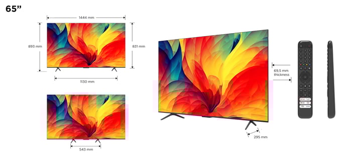 TCL QLED780 65QLED780 TV 165,1 cm (65'') 4K Ultra HD Smart TV Noir 450 cd/m²