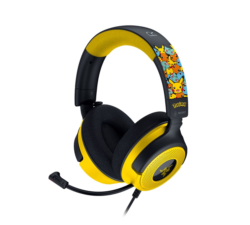 Razer Kraken V4 X Pokemon Casque Avec fil Arceau Gaming USB Type-C / USB Type-A Noir, Jaune - Neuf