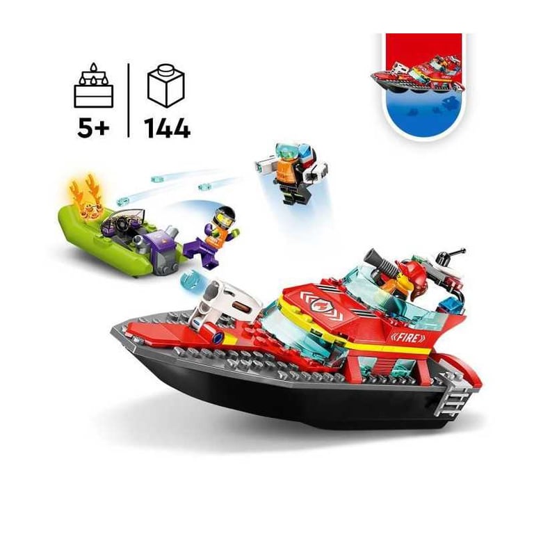 Lego City Le Bateau De Sauvetage Des Pompiers 60373 Lego La Boîte - vue 5