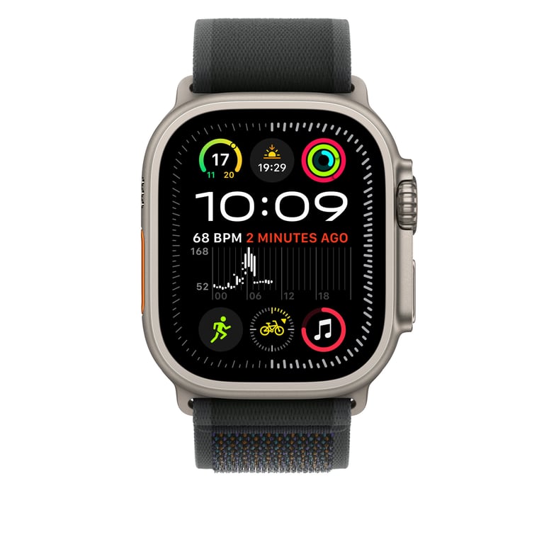 Apple MXTQ3ZM/A accessoire intelligent à porter sur soi Bande Noir Nylon, Polyester, Spandex, Titane - Neuf