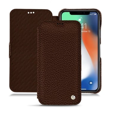 Housse cuir Apple iPhone Xr -  - Marron - Cuir grainé