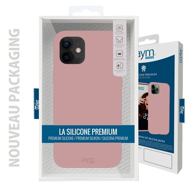 Carcasa de silicona premium rosa arena para Apple iPhone 14 Plus -100% silicona y microfibra - Reforzada y ultra suave