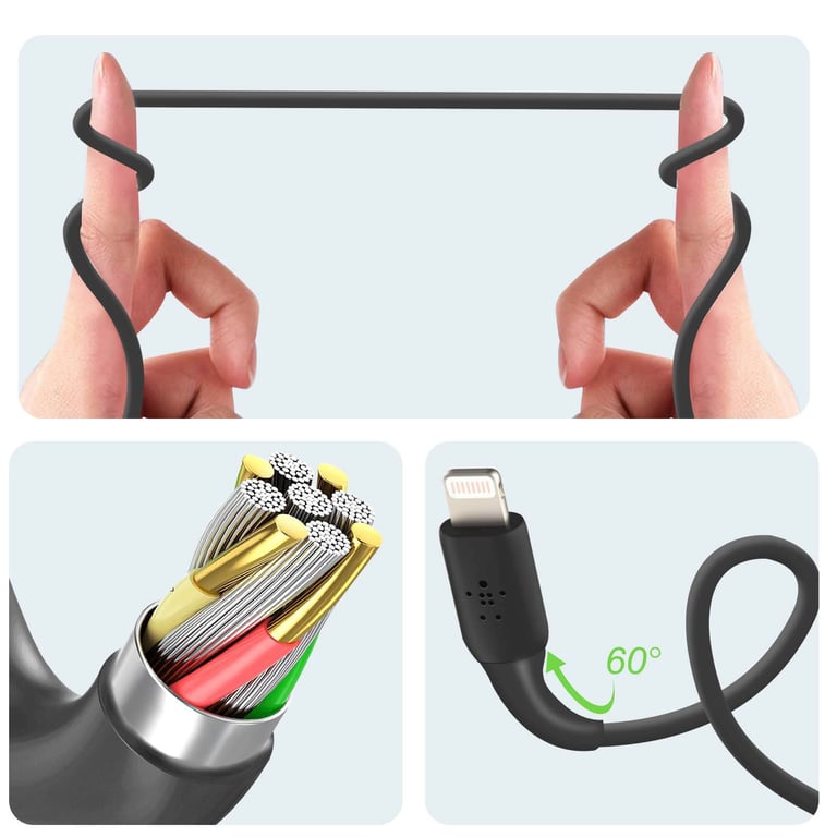 Belkin CAA001BT3MWH câble Lightning 3 - vue 8