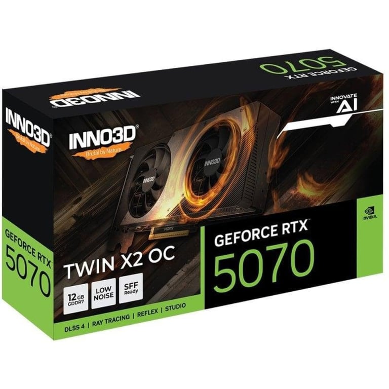 Carte Graphique INNO3D GeForce RTX 5070 TWIN X2 OC – 12 Go GDDR7, PCI Express 5.0 - vue 4