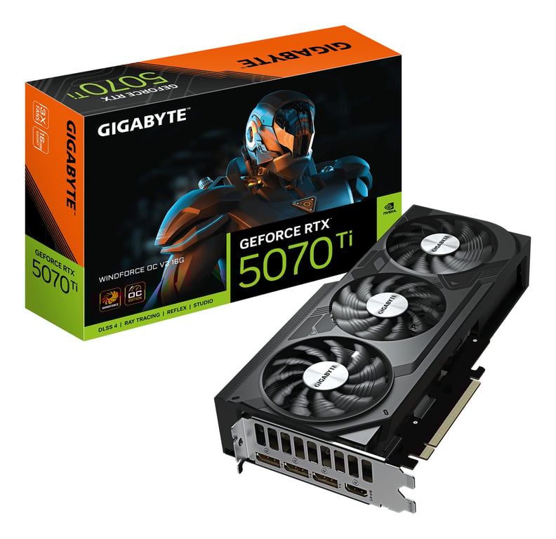 GIGABYTE GeForce RTX 5070 Ti WINDFORCE OC V2 16G NVIDIA GDDR7 Neuf