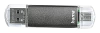 Hama Laeta Twin 64GB USB 2.0 lecteur USB flash 64 Go USB Type-A / Micro-USB Gris