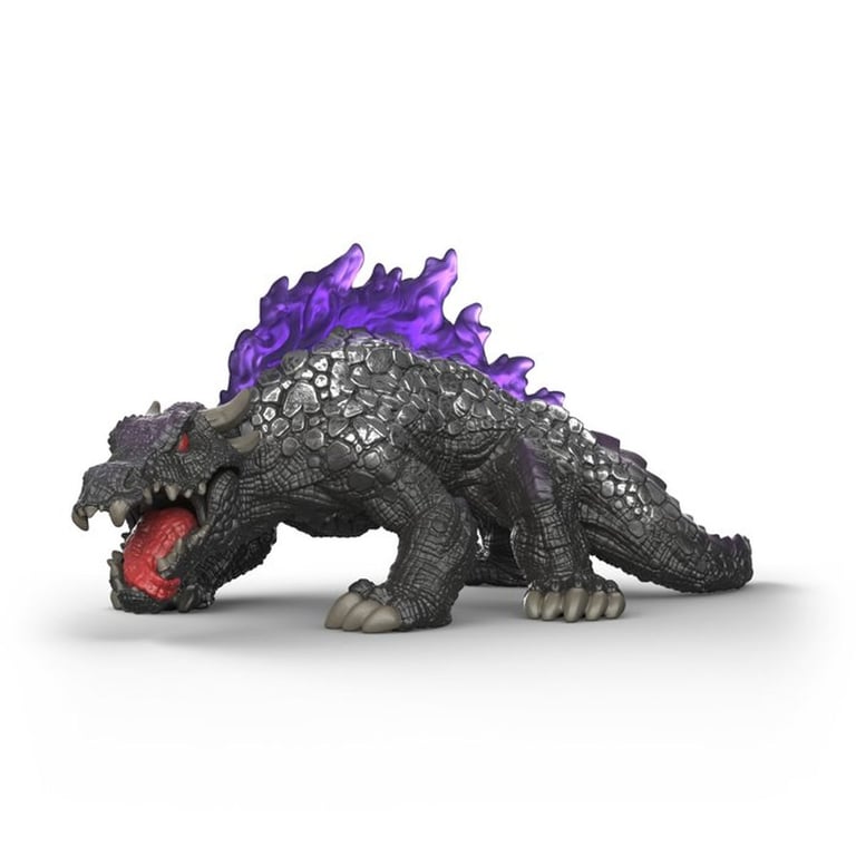 Figurine Schleich Eldrador Creatures Lézard des Ténèbres 70840 plastique peint à la main yeux rouges pointes violettes - Neuf