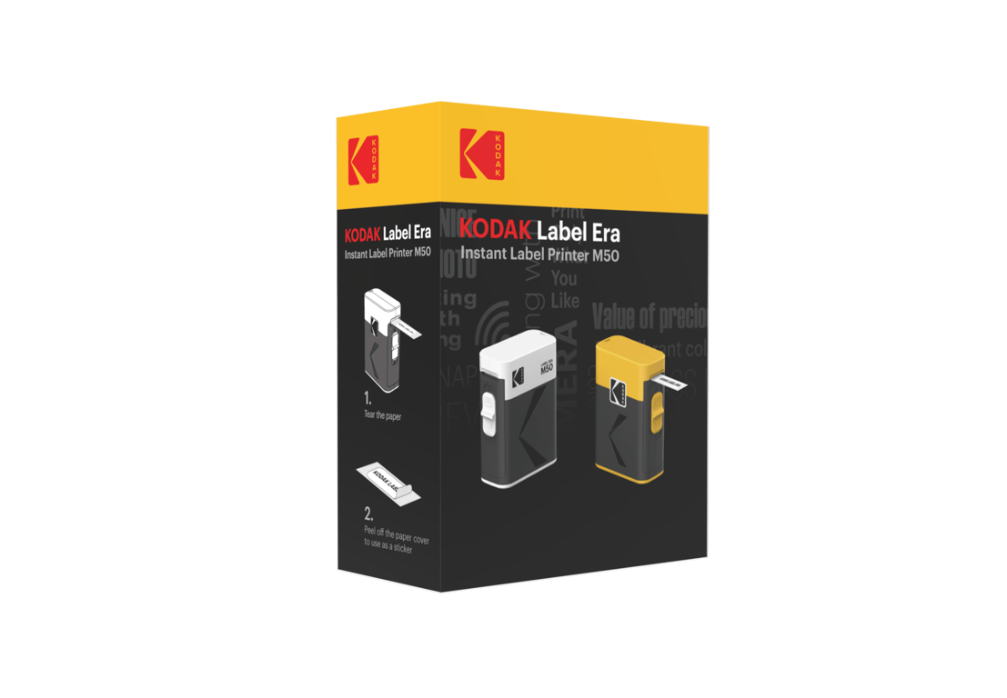Impresora de etiquetas inalámbrica KODAK Memo Label ERA M50 - Bluetooth, iOS/Android, térmica sin tinta, portátil