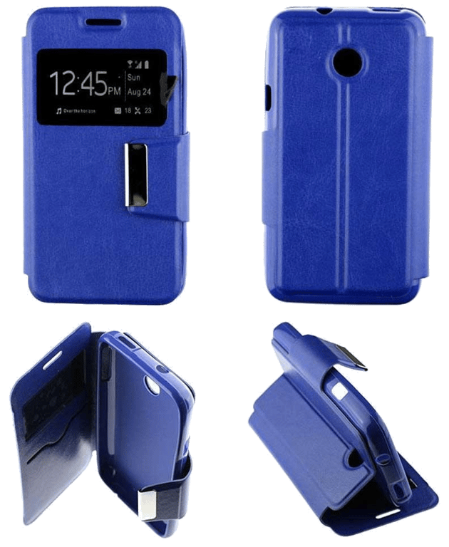 Etui Folio compatible Bleu Huawei Ascend Y330