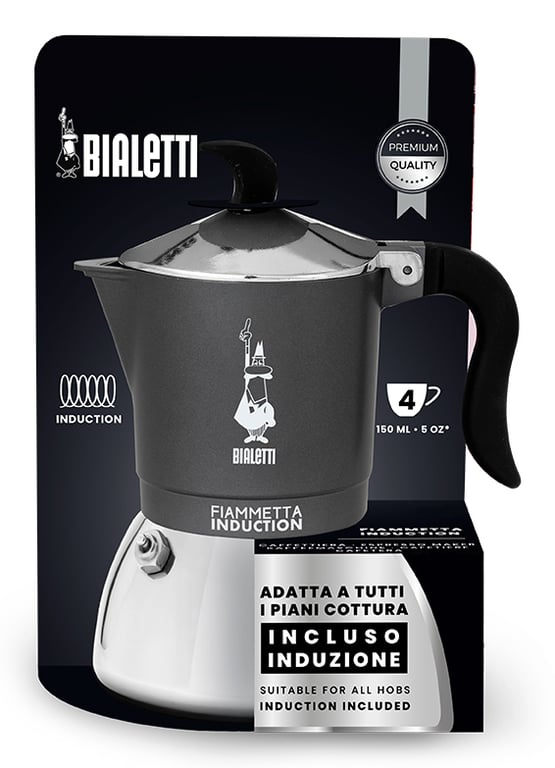 Bialetti Fiammetta Induction Cafetière à moka Gris - Neuf
