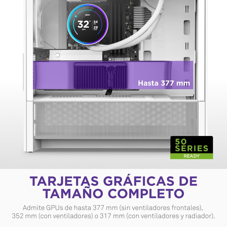 Boitier moyen tour micro ATX NZXT H3 Flow Airflow remarquable GPU grand format - vue 7