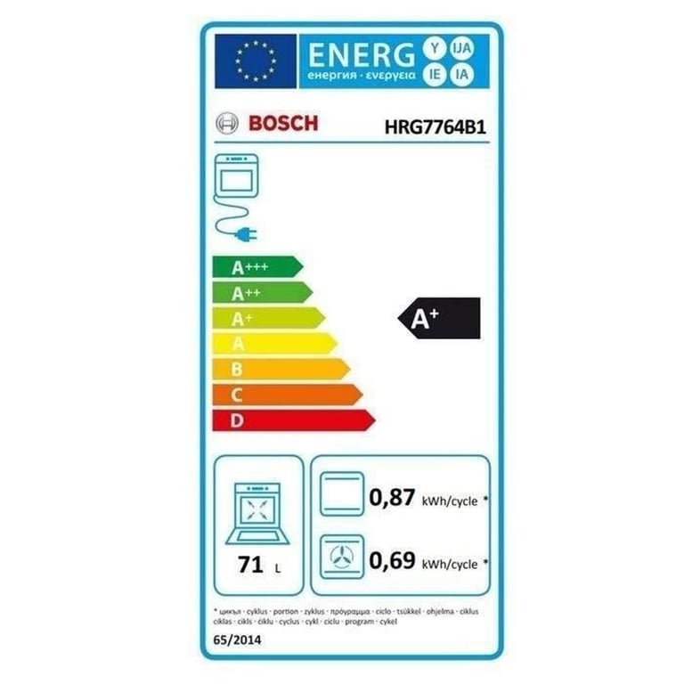 Four Encastrable Bosch HRG7764B1 – 71 L, Pyrolyse, Écran TFT Tactile - vue 4