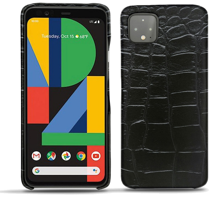 Coque cuir Google Pixel 4 XL - Coque arrièreNoir