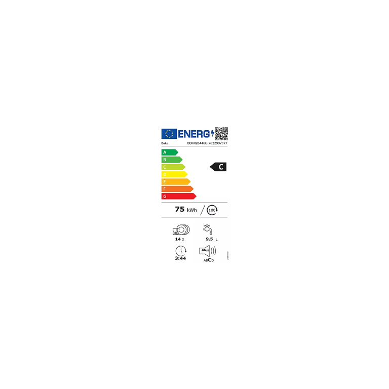 Lave-Vaisselle Beko BDFN26446G – 14 Couverts, 46 dB, SelfDry - vue 7