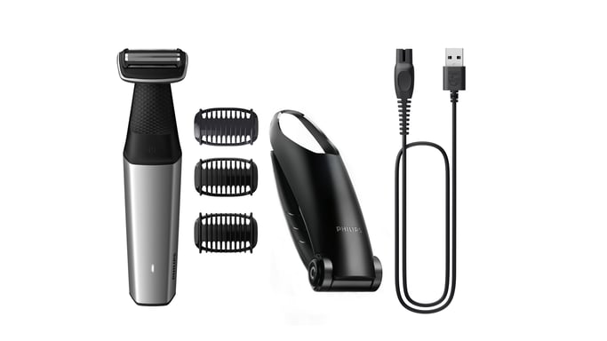 Tondeuse pour homme Philips BG5021/15 - Corps complet, rechargeable, avec accessoire pour le dos