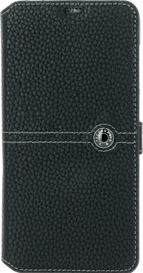 Folio Huawei Y7 2019 Sellier avec bouton laqué Noir Faconnable