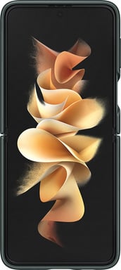 Coque pour Samsung Galaxy Z Flip 3 Premium Cuir Verte Samsung
