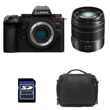 PANASONIC LUMIX G9 II Noir + 14-140 + Sac et Carte SD 4 Go