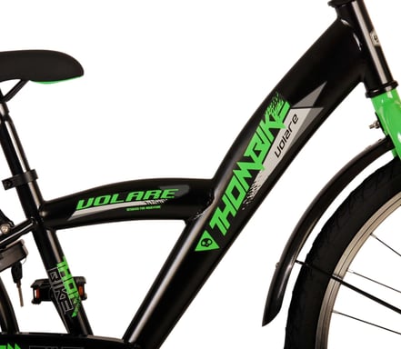 Volare 22504 City Bike Nero, Verde 24
