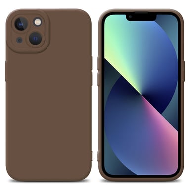 Coque pour Apple iPhone 13 en FLUID MARRON Housse de protection Étui en silicone TPU flexible