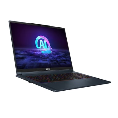 MSI Stealth 16 AI Studio A1VIG-208FR Intel Core Ultra 9 185H Portátil 40,6 cm (16'') WQUXGA 32 GB DDR5-SDRAM 1 TB SSD NVIDIA GeForce RTX 4090 Wi-Fi 7 (802.11be) Windows 11 Pro Azul