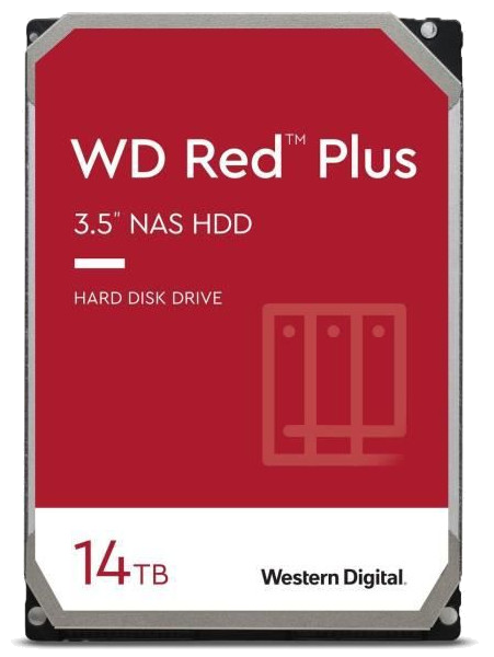 WD Red? Plus - Disque dur Interne NAS - 14To - 7200 tr/min - 3.5 (WD140EFGX)