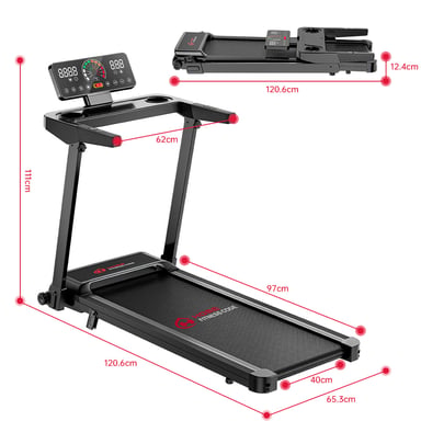 Cinta de correr plegable Q8, velocidad 1-12 km/h, inclinación manual del 5%