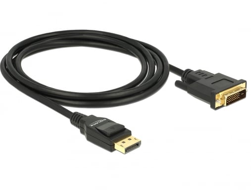 DeLOCK 85313 adaptador de cable de vídeo 2 m DisplayPort DVI-D Negro