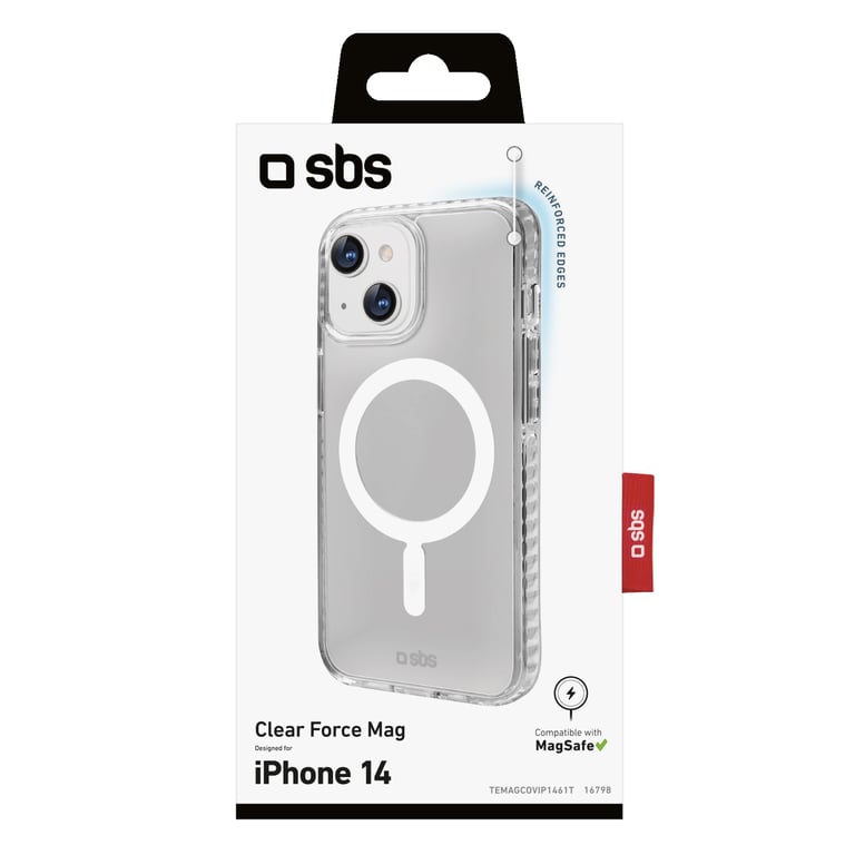 Coque avec fixation magnétique, compatible recharge MagSafe pour iPhone 14-SBS