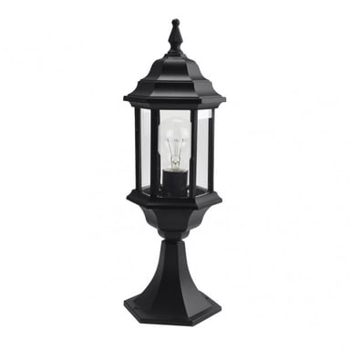 Abrila Pollux Sobremuro Exterior Clásico 1×E27 IP44, Negro, 48,5X17X17