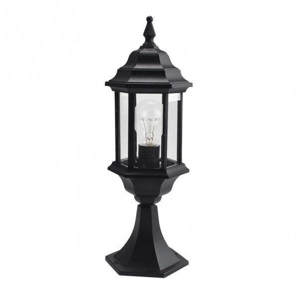 Fabrilamp Applique murale Pollux noire IP44 E27 48,5 x 17 x 17 cm