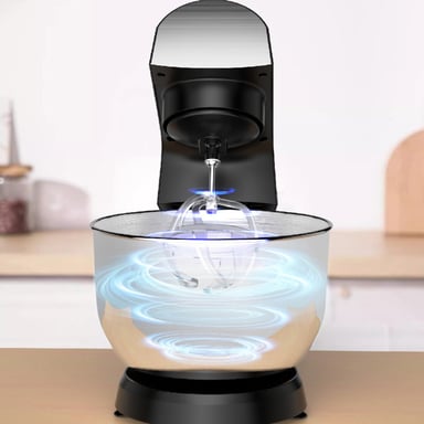 Robot de Cuisine Multifonction SVEWT SM-1540 - 5,5L 1500W Pouvoir 10 Vitesses + Pulse Inox SUS304 - Noir