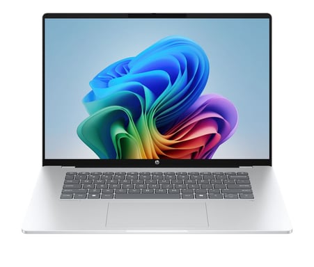 PC portable Hp OmniBook 5 NGAI 16 bf0010nf 16 Ecran tactile Copilot+ Snapdragon X Plus 16 Go RAM 512 Go SSD Argent glacier