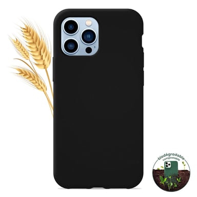 Coque silicone unie Biodégradable Noir compatible Apple iPhone 13 Pro
