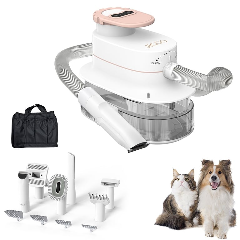 Kit D'Aspiration Pour Toilettage Animal Jigoo P300 – 11 En 1 Avec Bassine À Poussière De 4L - Bon État