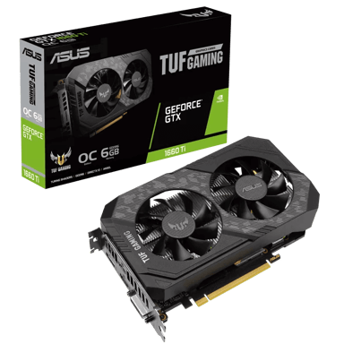 Asus TUF GeForce® GTX 1660 Ti O6G EVO para juegos