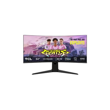 Ecran PC Gaming Tcl 34R83Q 34''  Incurvé WQHD Noir et Blanc