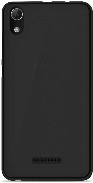 Coque silicone unie compatible Givré Noir Wiko Lenny 4 Plus