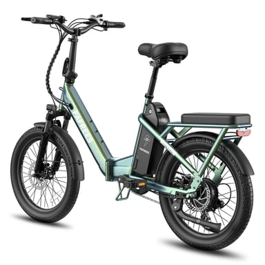 Vélo électrique FAFREES F20 Flex pour les trajets domicile-travail, batterie 36 V 20 Ah / autonomie de 100 km, capteur de couple - vert éclatant