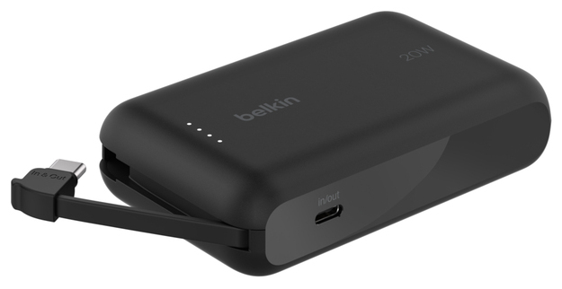 Belkin Power Bank - 10k PD20w - Câble USB-C intégré - 10000 mAh